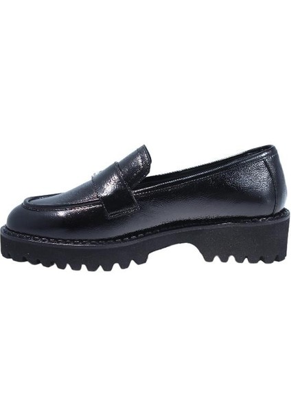Deri Sıyah Loafer Düz 780 23