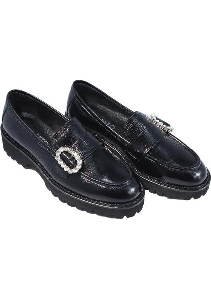 Deri Sıyah Loafer Düz 780 23