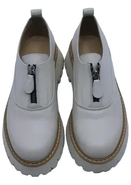 Deri Krem Loafer Düz 04 5741 modelleri