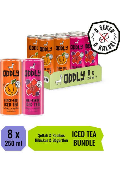 Saçma İyi Soğuk Çay Hero İkilisi! Peach-Rooi, Hibi-Berry Kutu 250 ml 8 Adet