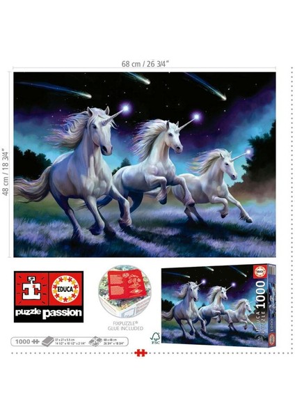 1000 Parça Kayan Yıldız Puzzle - 19919 - Shooting Stars Anne Stokes modelleri