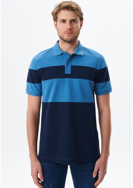 Erkek Regular Fit Çok Renkli % 100 Pamuk Pike Polo Yaka Tişört Y29374356102