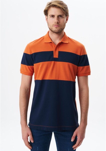 Erkek Regular Fit Çok Renkli % 100 Pamuk Pike Polo Yaka Tişört Y29374356102