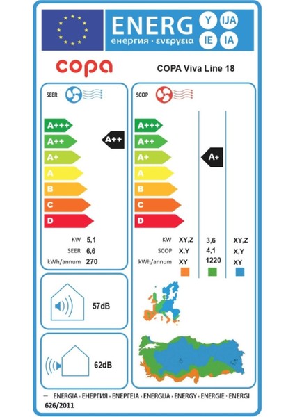 Viva Line A++ 18000 Btu Inverter Klima