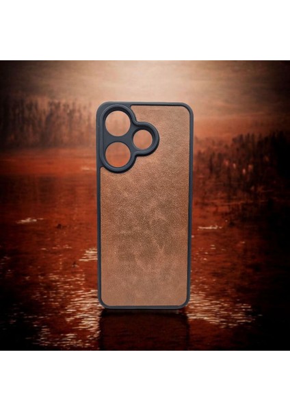 Xiaomi Redmi 13 Suni Deri Kahverengi Kılıf – Zarif Dokunuş ve Güçlü Koruma!