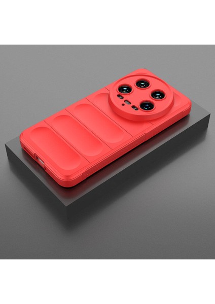 Xiaomi Mi 14 Ultra Kılıf Esnek TPU Oyuklu Arka Yüzey Tasarımlı Zore Etnik Silikon Kapak