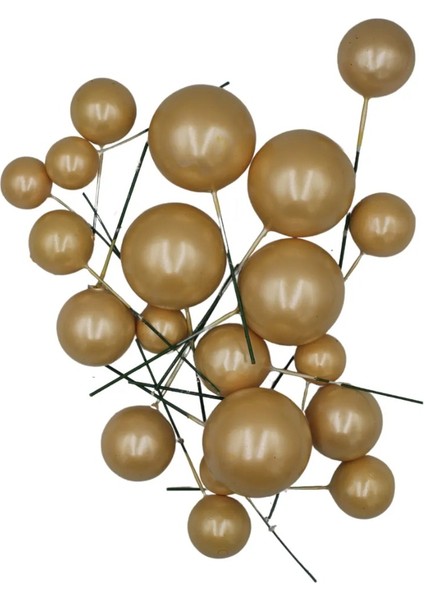 Pasta Üstü Dekorasyon Topları Gold 20 Adet fiyatları