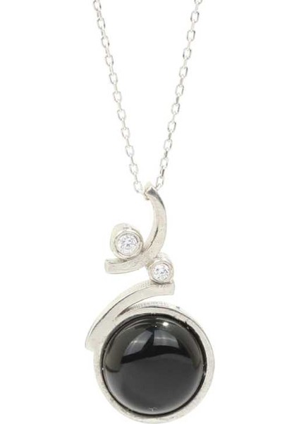 925 Ayar Gümüş Oniks Taşlı Tasarım Kolye modelleri