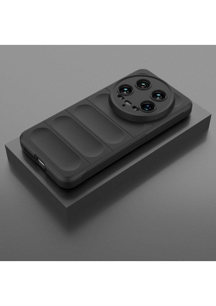 Xiaomi Mi 14 Ultra Kılıf Esnek TPU Oyuklu Arka Yüzey Tasarımlı Zore Etnik Silikon Kapak