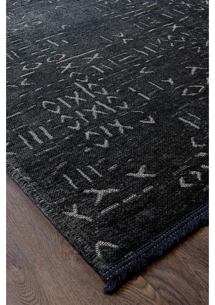 5036 Vals/ Yıkanabilir Kilim /kaymaz Taban Kilim / Mutfak Için Kilim/ Koridor Için Kilim/antrasit/kilim