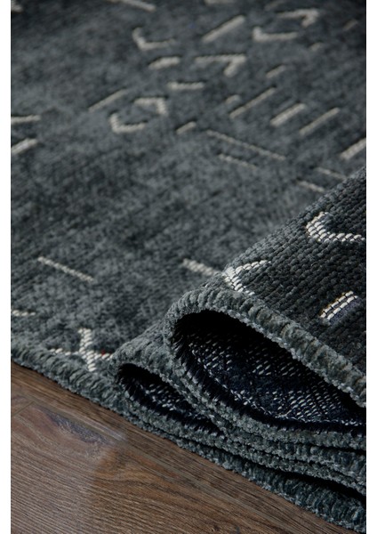 5036 Vals/ Yıkanabilir Kilim /kaymaz Taban Kilim / Mutfak Için Kilim/ Koridor Için Kilim/antrasit/kilim modelleri