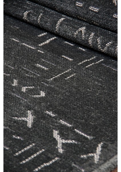 5036 Vals/ Yıkanabilir Kilim /kaymaz Taban Kilim / Mutfak Için Kilim/ Koridor Için Kilim/antrasit/kilim fırsatları