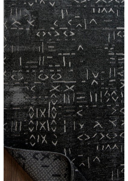 5036 Vals/ Yıkanabilir Kilim /kaymaz Taban Kilim / Mutfak Için Kilim/ Koridor Için Kilim/antrasit/kilim indirimleri