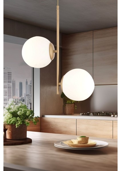 Malibu 2 Li Eskitme Modern Genç Odası Mutfak Salon Avize