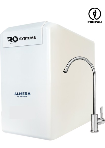 Pompalı Su Arıtma Cihazı Premium 7 Aşamalı Ekstra Mineralli Çelik Tanklı Sistem