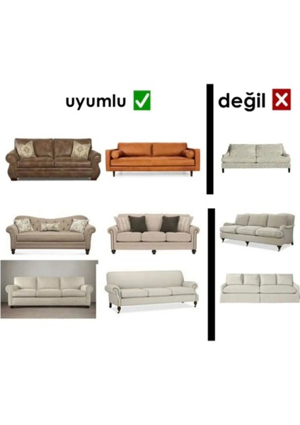 Hansarayhome Hansaray 3+3+1+1 Likrali Kare Desen Esnek Yikanabilir Koltuk Örtüsü Takımı modelleri