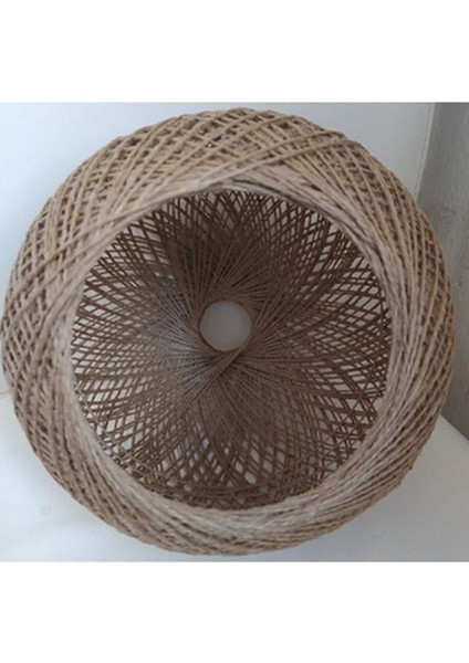 Jüt Ip Hasır Top Balon Avize Başlığı - Lambader Başlığı- Abajur Şapkası [çap (Ø) : 17 cm ]