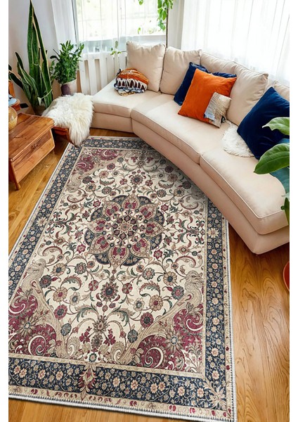 Şönil Halı, Makinada Yıkanabilir, Kaymaz Dokuma Taban, Modern & Dekoratif Tasarım FR621