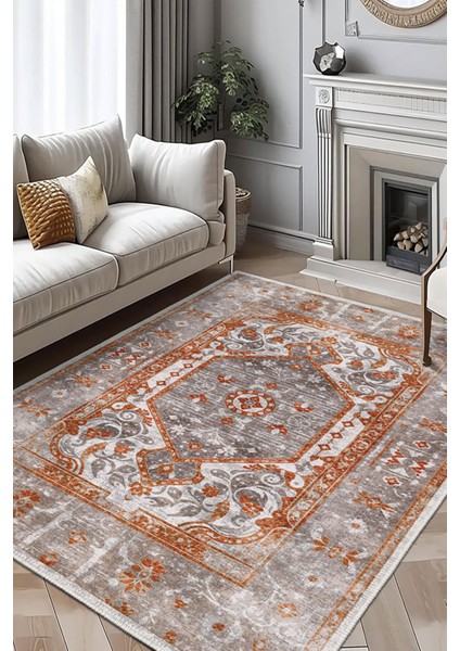Şönil Halı, Makinada Yıkanabilir, Kaymaz Dokuma Taban, Modern & Dekoratif Tasarım FR439