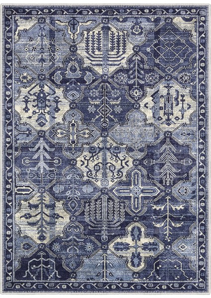 Şönil Halı, Makinada Yıkanabilir, Kaymaz Dokuma Taban, Modern & Dekoratif Tasarım FR446