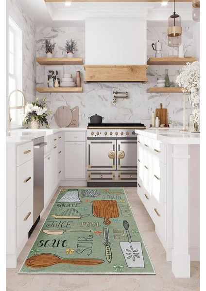 Mutfak Halısı, Yıkanabilir Şönil, Kaymaz Dokuma Taban, Leke Tutmaz, Ince Modern Tasarım FR235 fiyatları