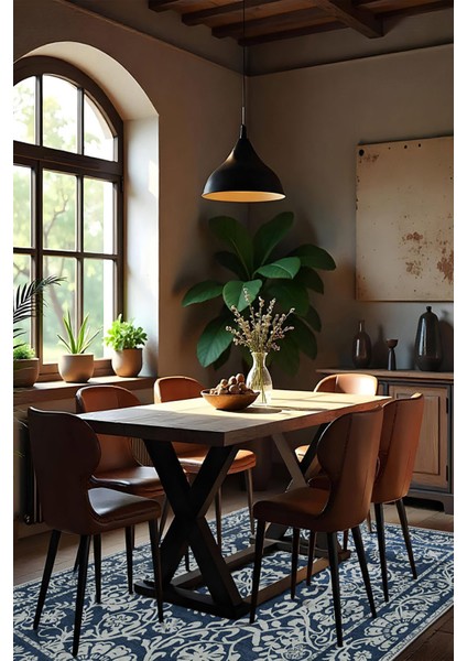 Şönil Halı, Makinada Yıkanabilir, Kaymaz Dokuma Taban, Modern & Dekoratif Tasarım FR869