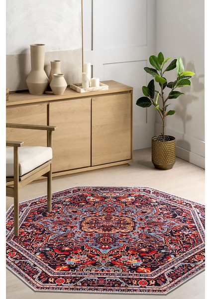 Şönil Halı, Makinada Yıkanabilir, Kaymaz Dokuma Taban, Modern & Dekoratif Tasarım FR611