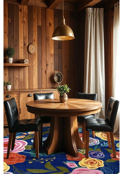 Şönil Halı, Makinada Yıkanabilir, Kaymaz Dokuma Taban, Modern & Dekoratif Tasarım FR821
