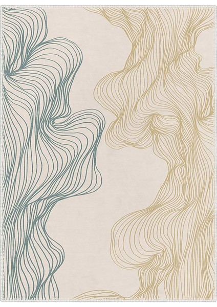 Mutfak Halısı, Yıkanabilir Şönil, Kaymaz Dokuma Taban, Leke Tutmaz, Ince Modern Tasarım FR236