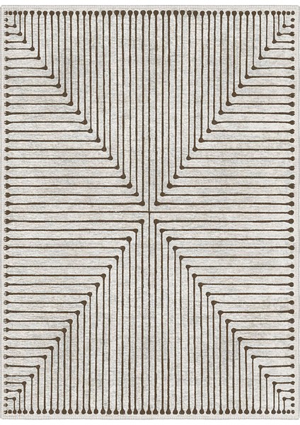 Şönil Halı, Makinada Yıkanabilir, Kaymaz Dokuma Taban, Modern & Dekoratif Tasarım FR657