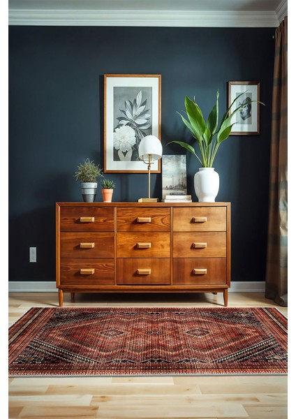 Şönil Halı, Makinada Yıkanabilir, Kaymaz Dokuma Taban, Modern & Dekoratif Tasarım FR669