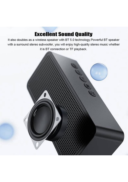 Dijital Alarm Saatli Bluetooth Hoparlörlü Ayna LED Ekranlı Saat (Yurt Dışından) modelleri