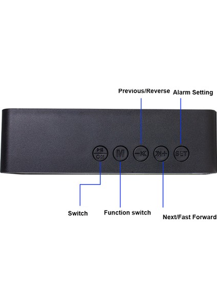 Dijital Alarm Saatli Bluetooth Hoparlörlü Ayna LED Ekranlı Saat (Yurt Dışından) indirimleri