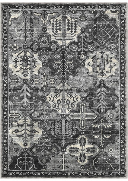 Şönil Halı, Makinada Yıkanabilir, Kaymaz Dokuma Taban, Modern & Dekoratif Tasarım FR455