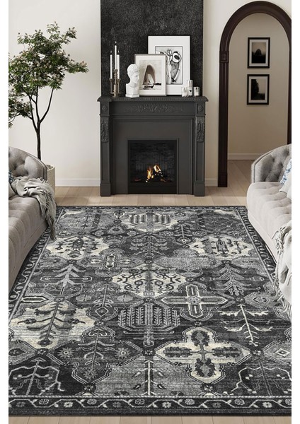 Şönil Halı, Makinada Yıkanabilir, Kaymaz Dokuma Taban, Modern & Dekoratif Tasarım FR455