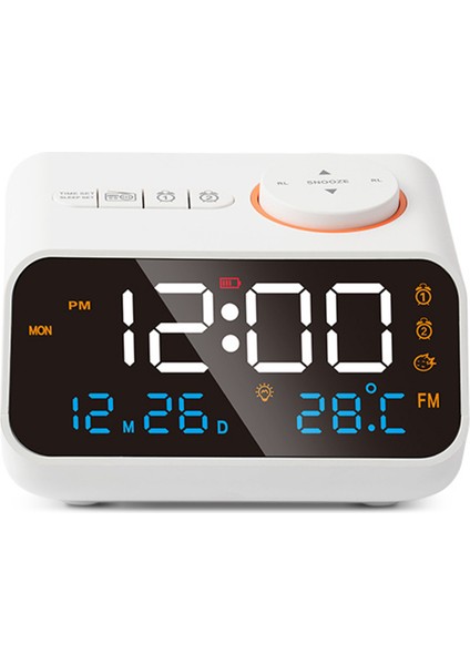 Büyük LED Ekranlı Radyolu Dijital Alarm Saat (Yurt Dışından)