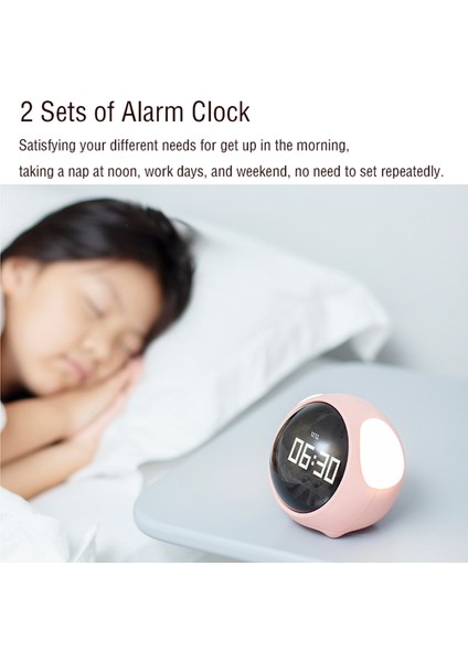Yüz Ifadesi ve Uyku Devam Etme Fonksiyonlu Dijital Alarm Saat (Yurt Dışından)