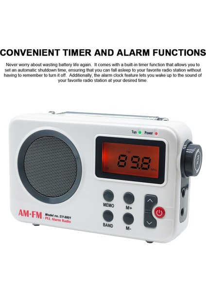 Taşınabilir Am/fm Radyosu LCD Ekranı, Pil ve USB Desteği (Yurt Dışından)