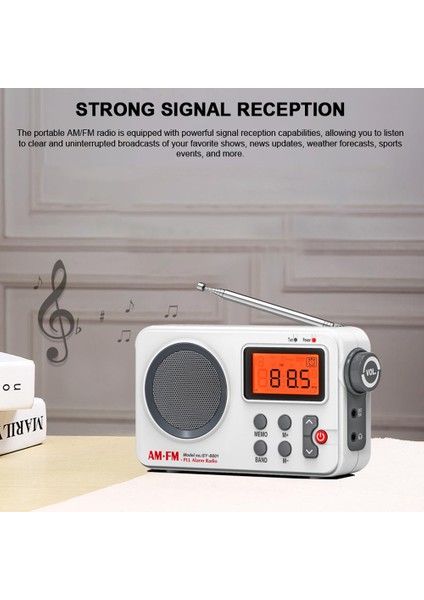 Taşınabilir Am/fm Radyosu LCD Ekranı, Pil ve USB Desteği (Yurt Dışından)