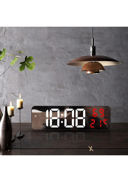 Luminora LED Duvar Saati Büyük Ekranlı Zaman ve Sıcaklık Gösterimi (Yurt Dışından)