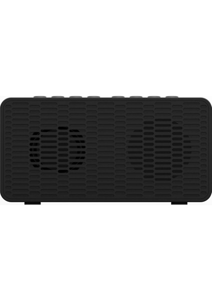 Kablosuz LED Ekranlı Mini Ayna Çift Alarm Saatli Bluetooth Hoparlör Siyah (Yurt Dışından)
