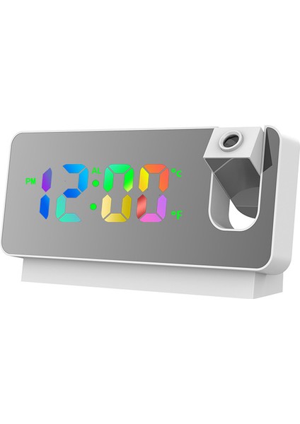 180° Dönebilen Prksiyonlu Renkli LED Ekranlı Alarm Saat (Yurt Dışından)