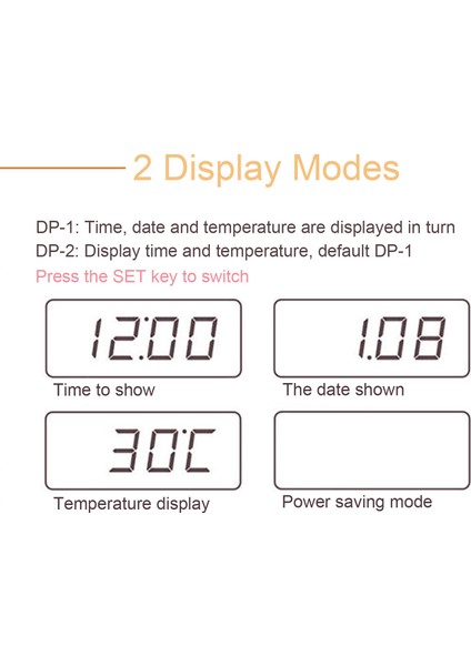 Çok Fonksiyonlu Retro Yatak Odası Radyosu Ahşap Alarm Saatli Hd Ekranlı (Yurt Dışından)