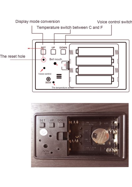 Çok Fonksiyonlu Retro Yatak Odası Radyosu Ahşap Alarm Saatli Hd Ekranlı (Yurt Dışından)