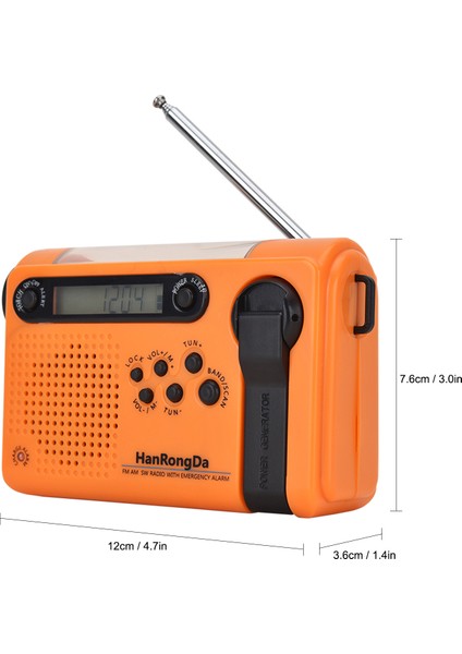 Hanrongda Acil Radyo Güneş Enerjili El Elle Çekilebilir Taşınabilir (Yurt Dışından) indirimleri