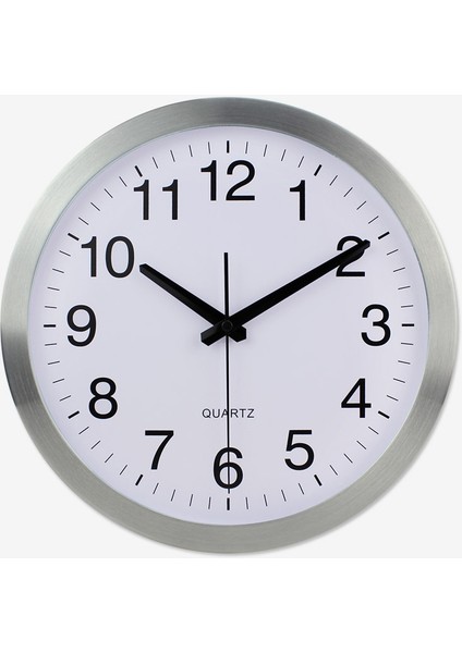 12 Inç Gümüş Metal Daire Şeklinde Sessiz Duvar Saati (Yurt Dışından) fiyatları
