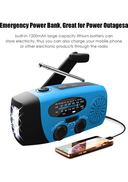 Acil Radyo El Kranklı Güneş Enerjili Taşınabilir Güç Kaynağı (Yurt Dışından) indirimleri