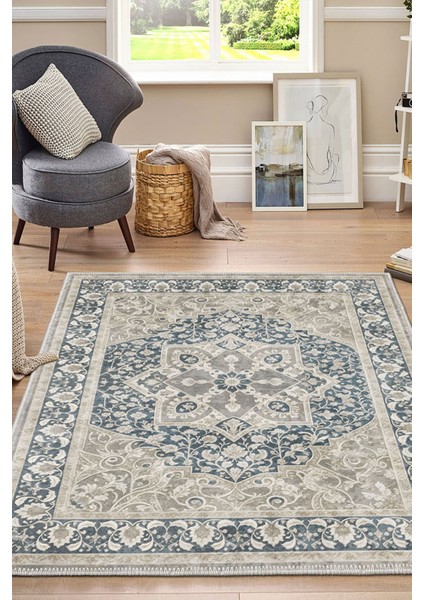 Şönil Halı, Makinada Yıkanabilir, Kaymaz Dokuma Taban, Modern & Dekoratif Tasarım FR109