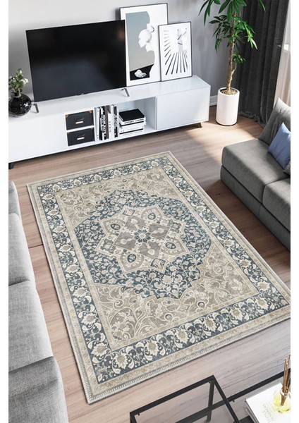 Şönil Halı, Makinada Yıkanabilir, Kaymaz Dokuma Taban, Modern & Dekoratif Tasarım FR109