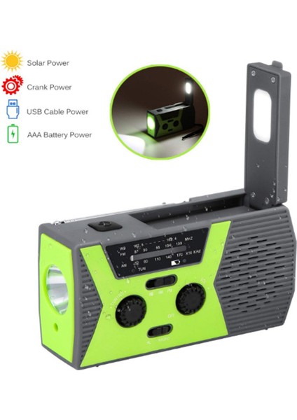 Am/fm Noaa Acil Radyosu Elle Sıfırlanabilir Güneş Enerjili Güç Bankası ile (Yurt Dışından) modelleri